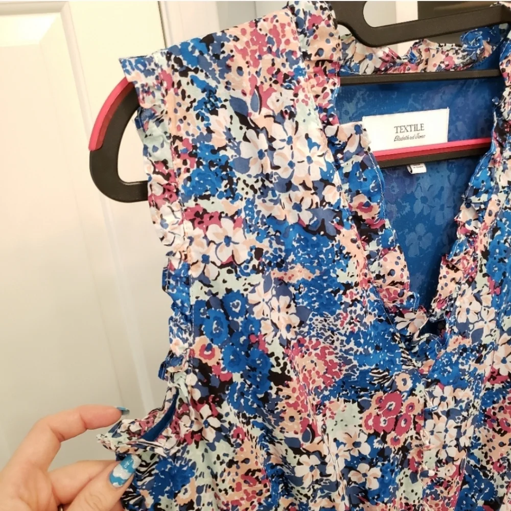 Elizabeth & James Meg Floral Tier Maxi Dress Small